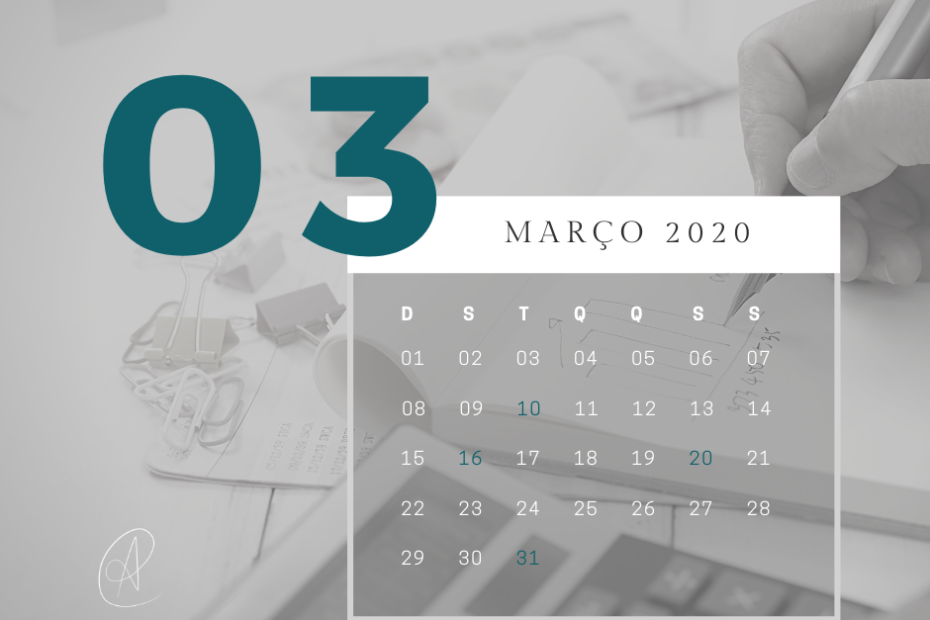 Calendário Fiscal Março