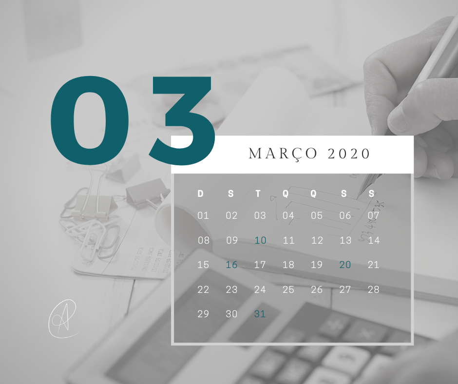 Calendário Fiscal Março
